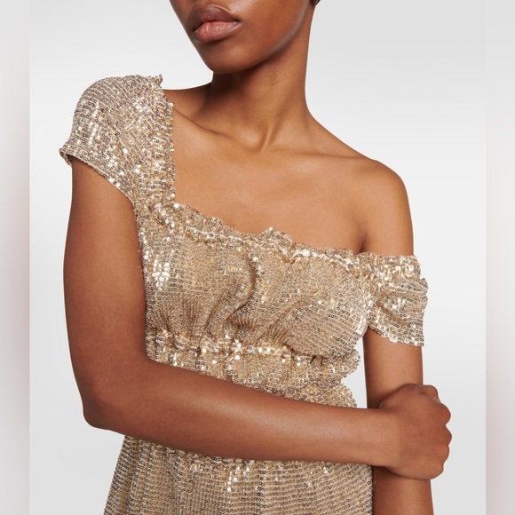 Altuzzara Sequin Lily Dress Gold brand new never worn - Picture 7 of 12